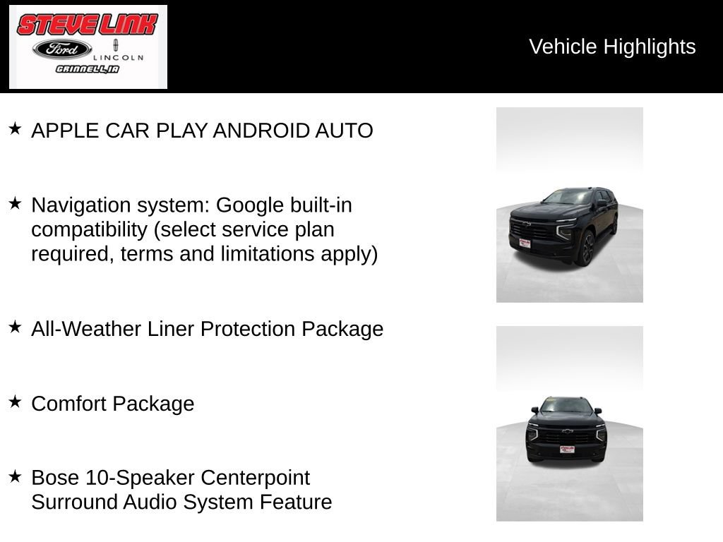 Used 2025 Chevrolet Tahoe RST w/ Comfort Package AWD/4WD image 7