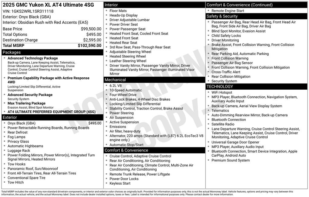 Used 2025 GMC Yukon XL AT4 Ultimate AWD/4WD image 29