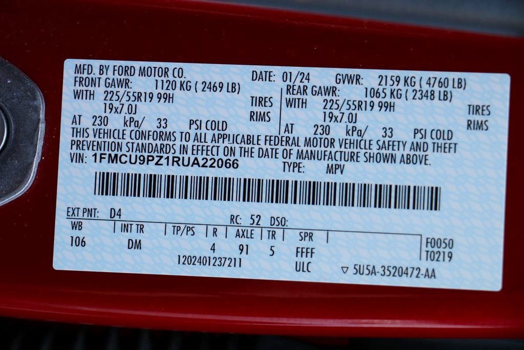 Used 2024 Ford Escape ST-Line Elite w/ Premium Technology Package image 37