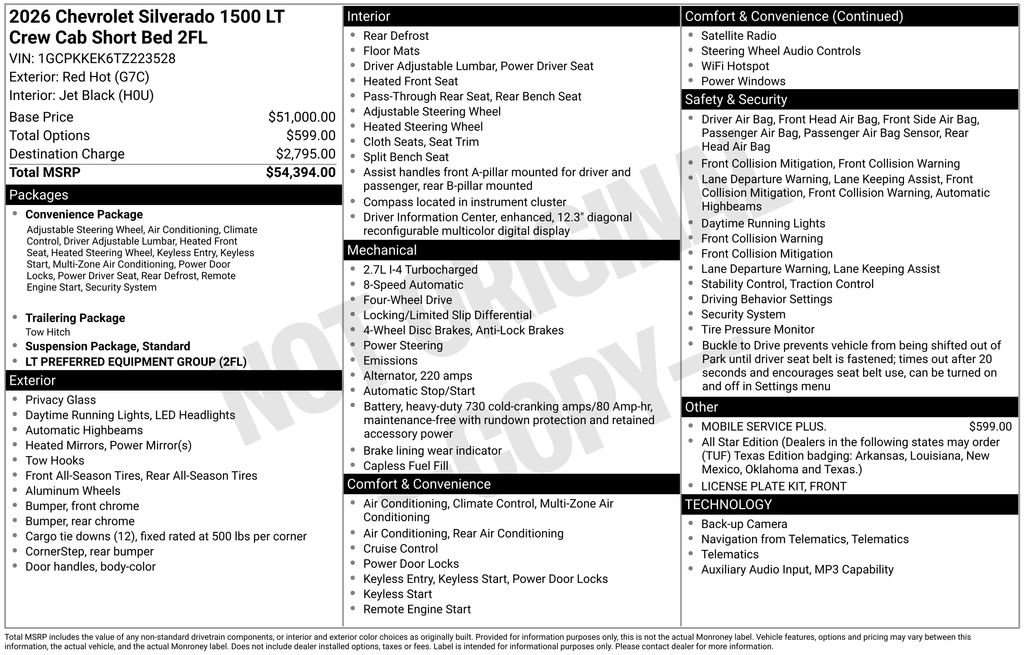 Used 2026 Chevrolet Silverado 1500 LT AWD/4WD image 39