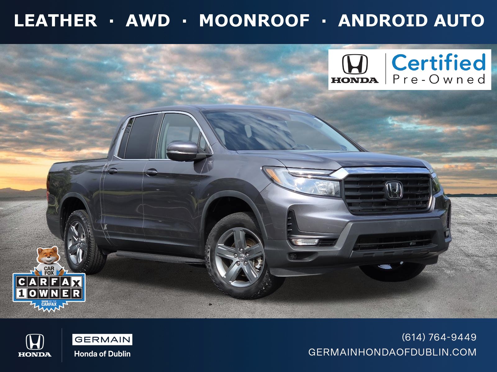 Certified 2023 Honda Ridgeline RTL
