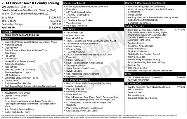 Used 2014 Chrysler Town & Country Touring FWD image 34