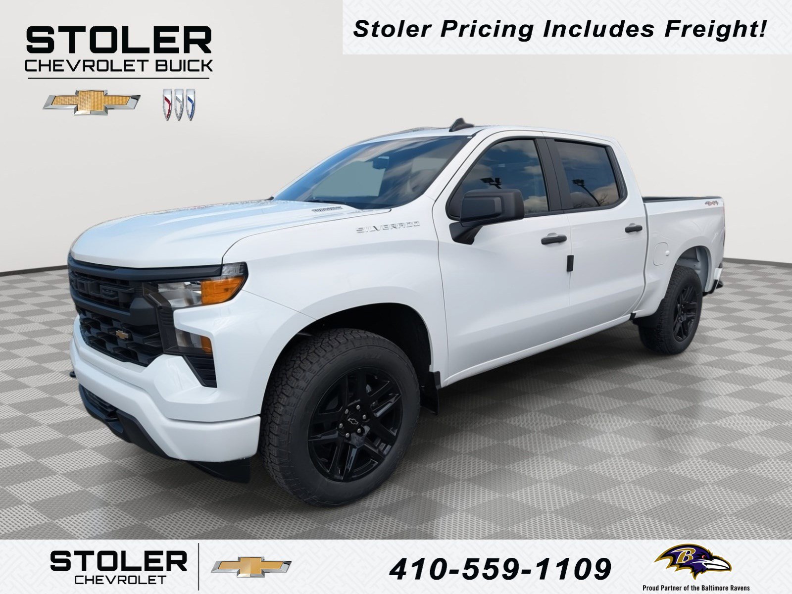 New 2026 Chevrolet Silverado 1500 Custom w/ Turbomax Blackout Package image 1