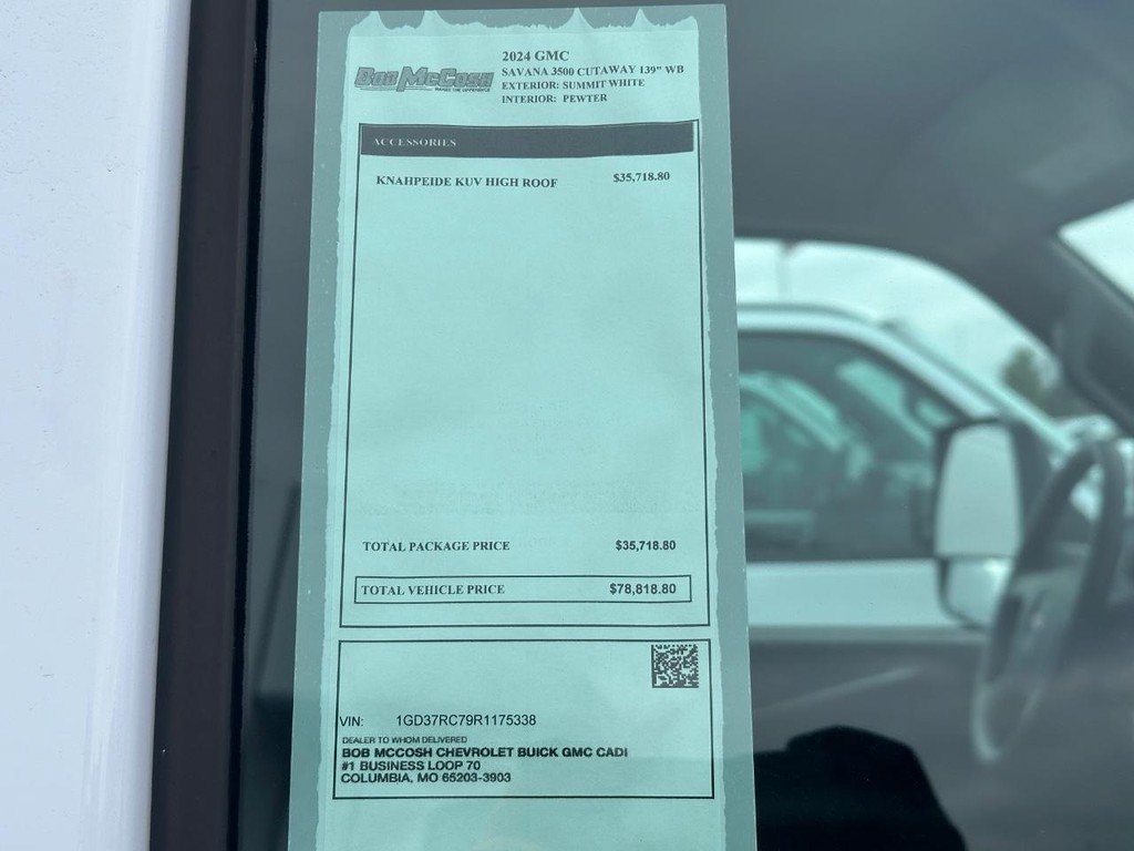 New 2024 GMC Savana 3500 w/ Power Convenience Package RWD image 15