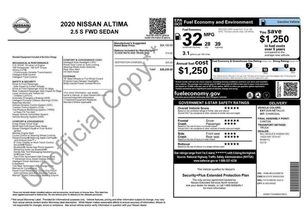 Used 2020 Nissan Altima 2.5 S FWD image 22