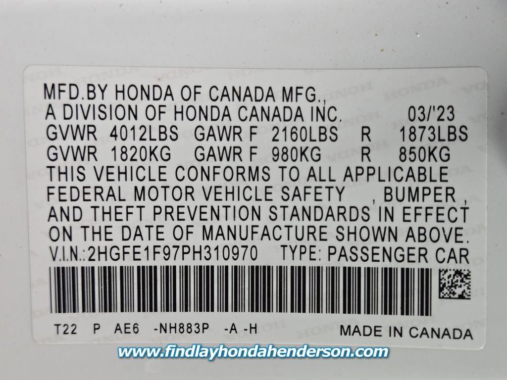 Certified 2023 Honda Civic Touring image 14