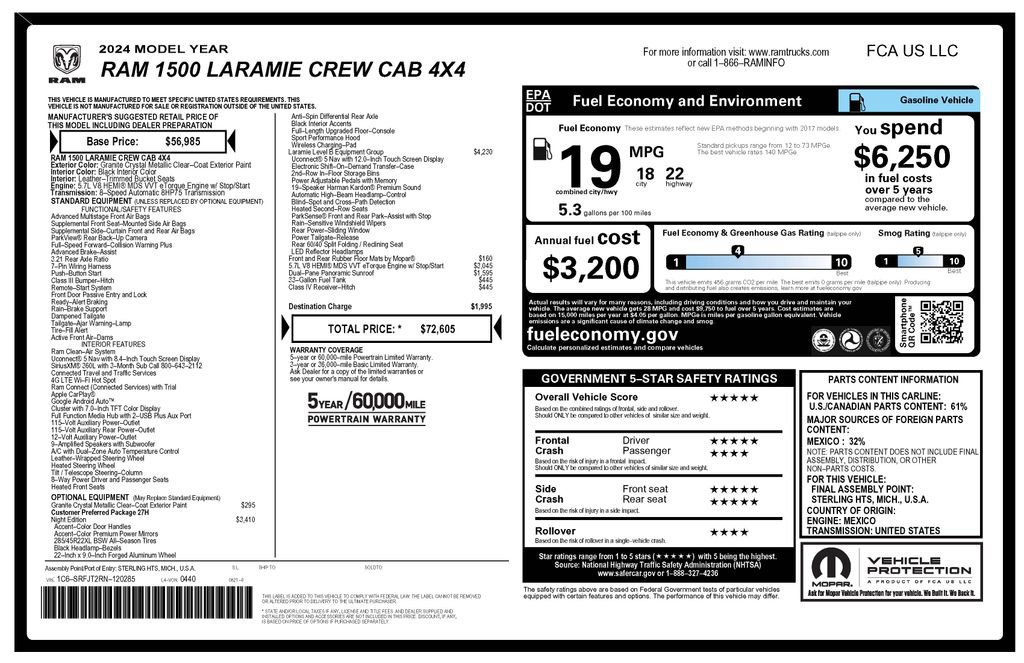 Used 2024 RAM 1500 Laramie AWD/4WD image 4
