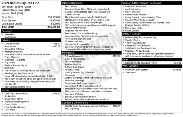 Used 2009 Saturn Sky Red Line image 38