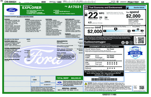 Certified 2023 Ford Explorer Limited w/ Equipment Group 301A AWD/4WD image 8