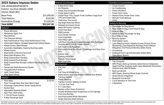 Certified 2023 Subaru Impreza 2.0i AWD/4WD image 13