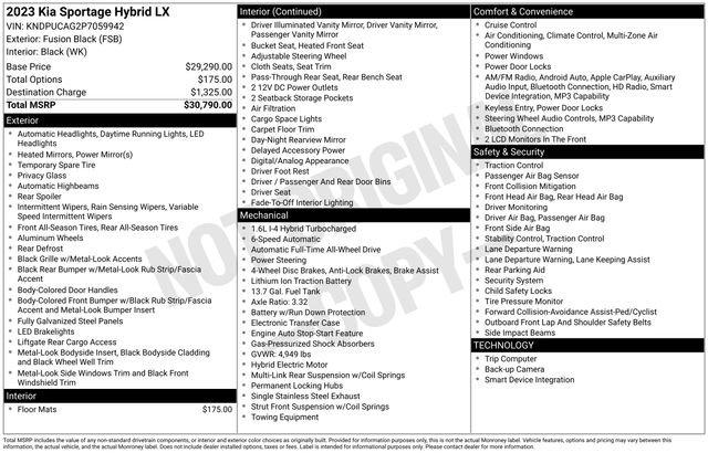 Certified 2023 Kia Sportage LX AWD/4WD image 34