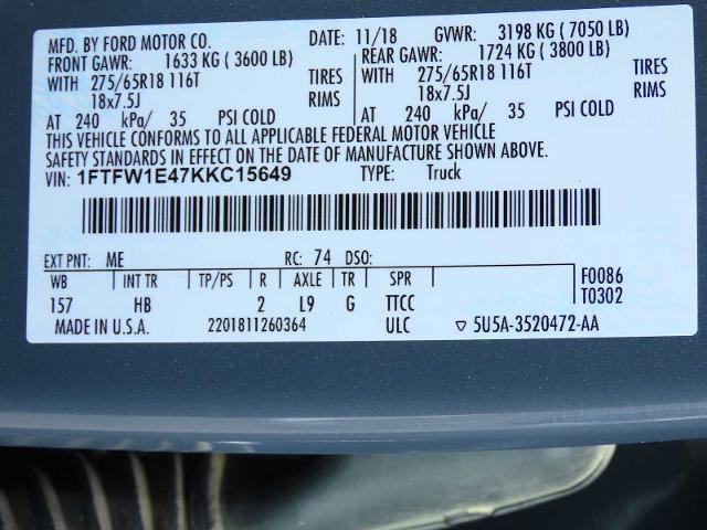 Certified 2019 Ford F150 Lariat image 37