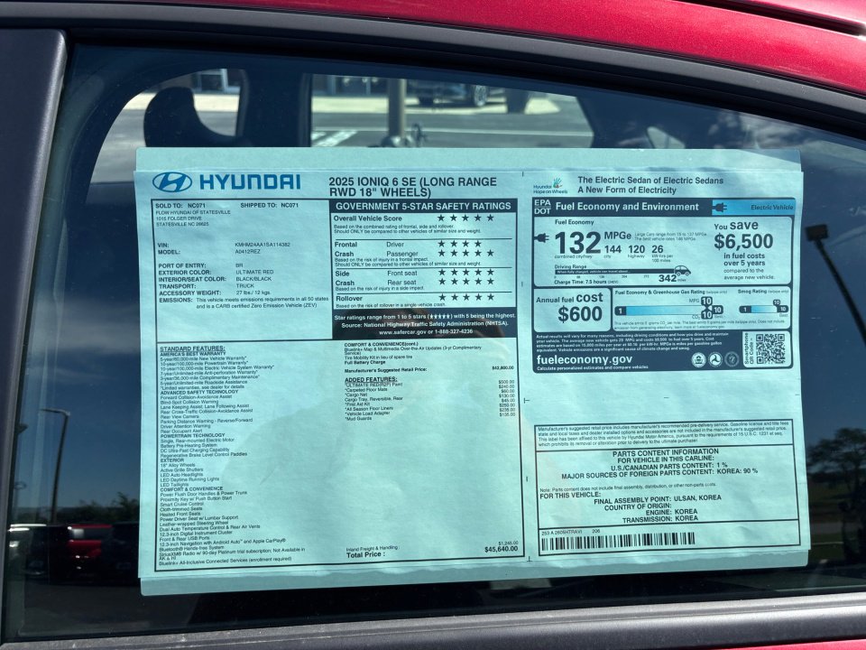 New 2025 Hyundai Ioniq 6 SE image 33