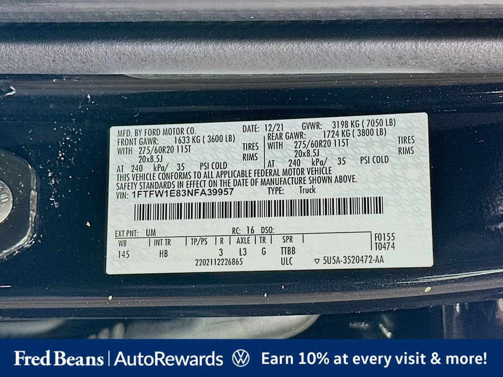 Used 2022 Ford F150 Lariat w/ Equipment Group 502A High AWD/4WD image 39