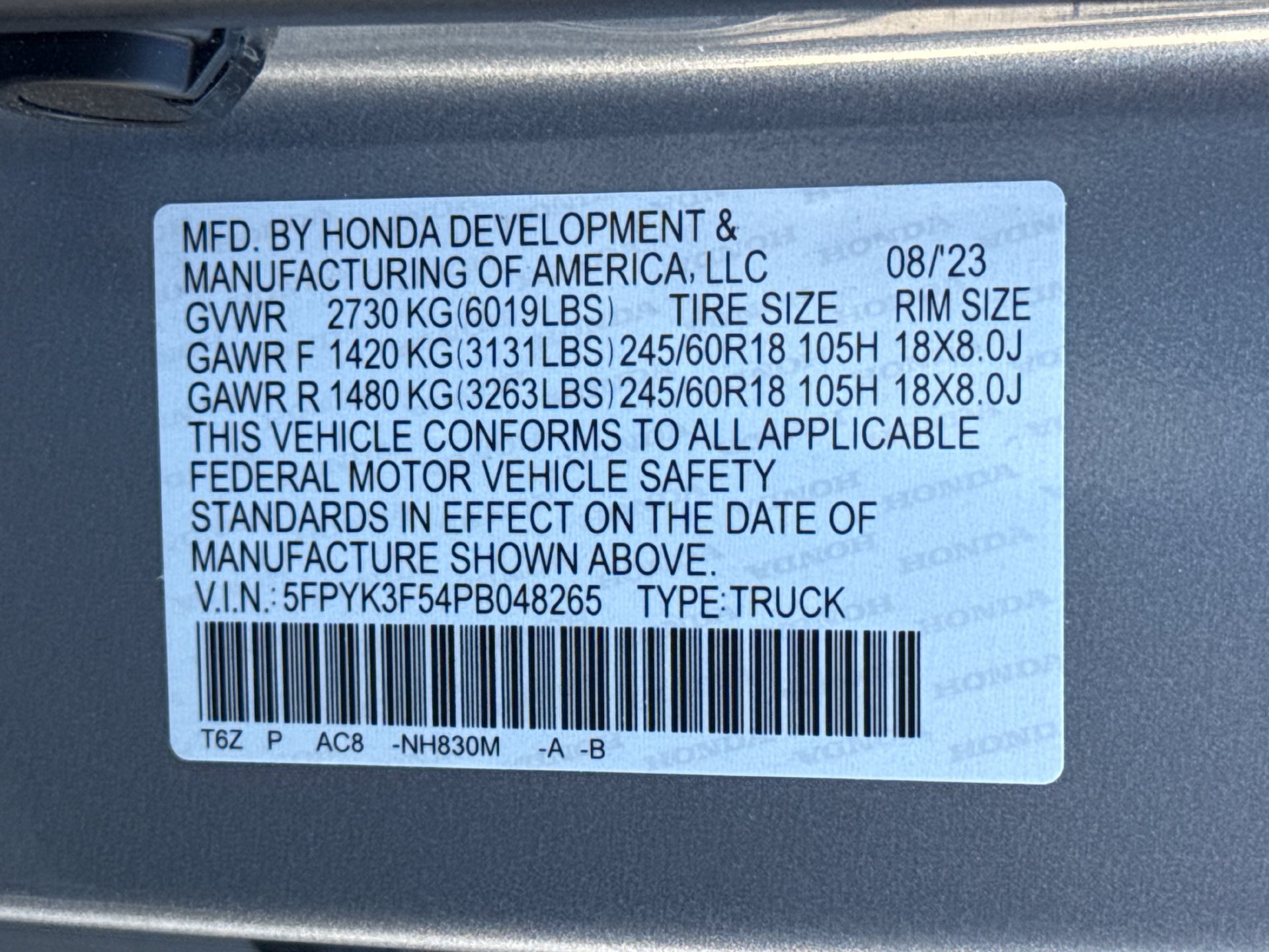 Used 2023 Honda Ridgeline RTL image 19