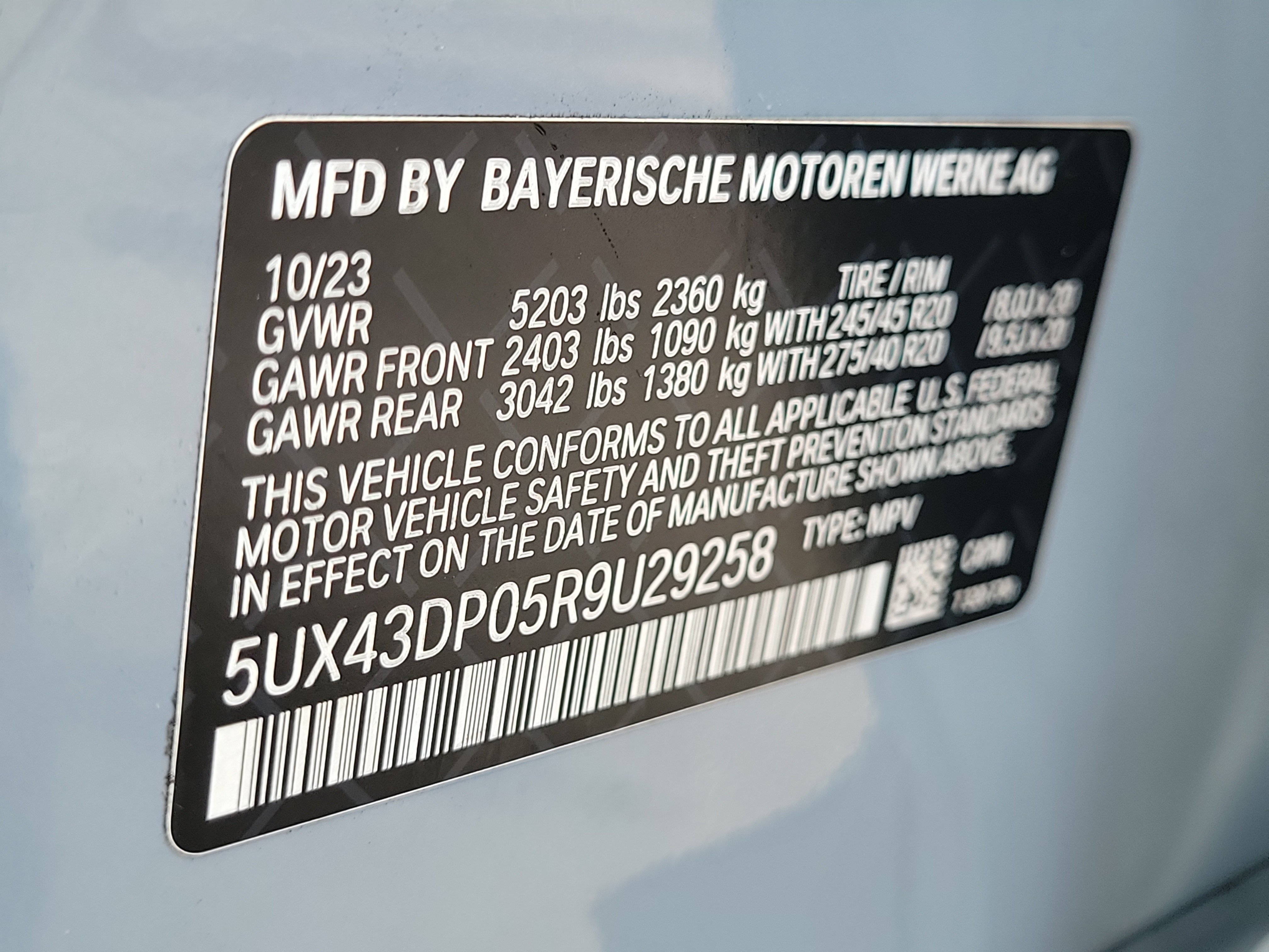 Certified 2024 BMW X3 sDrive30i w/ M Sport Package RWD image 10