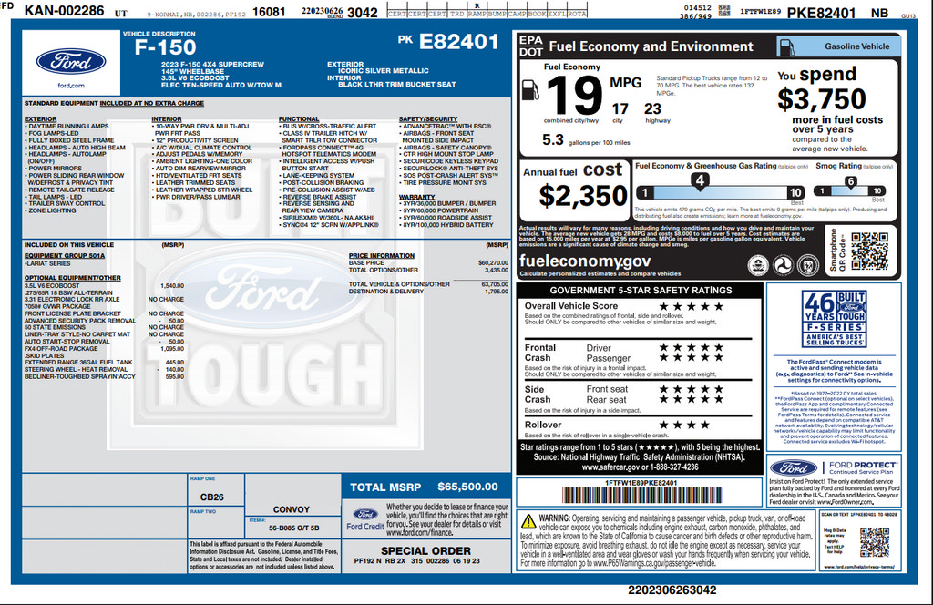 Used 2023 Ford F150 Lariat w/ FX4 Off-Road Package AWD/4WD image 4