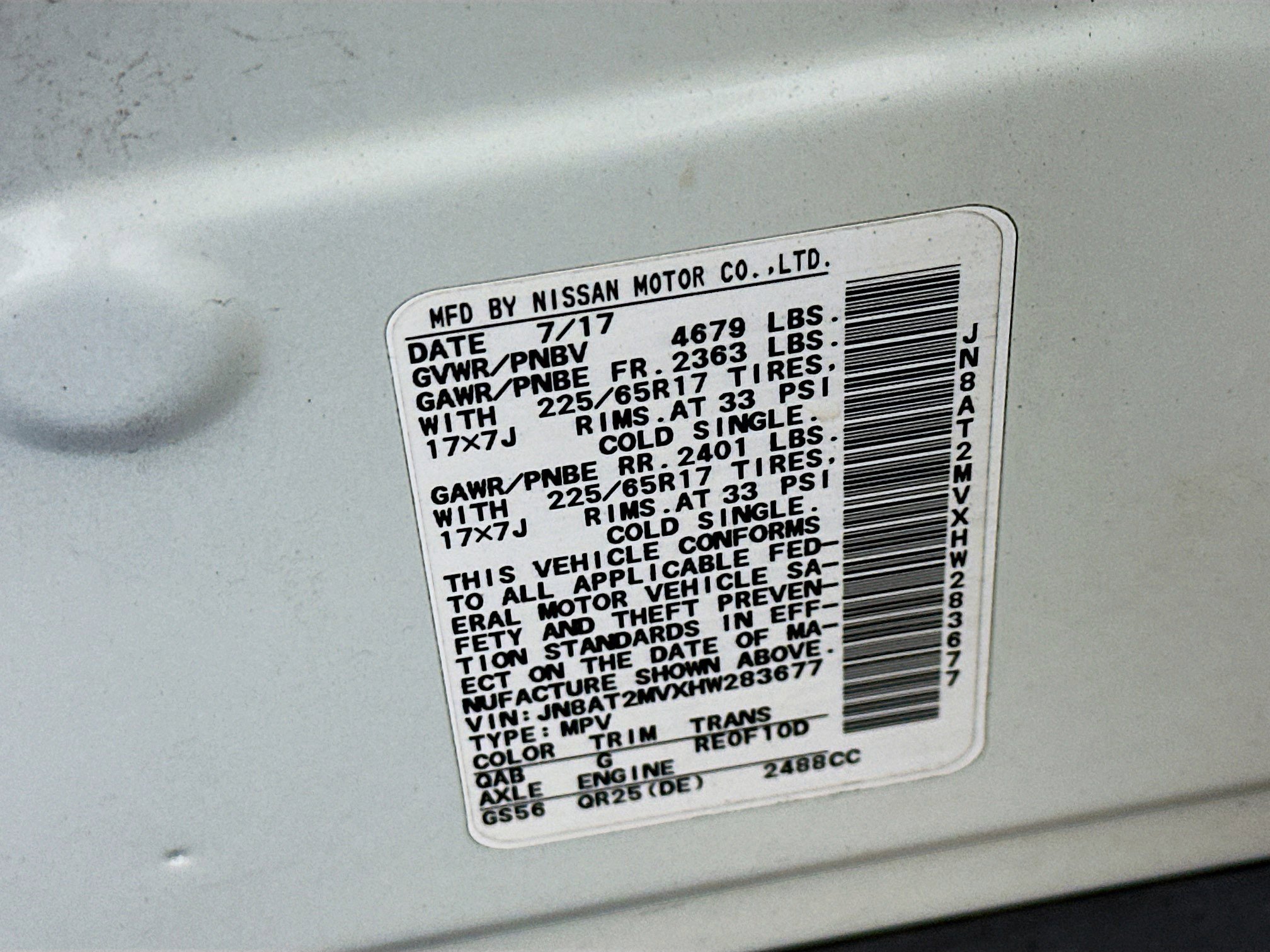 Used 2017 Nissan Rogue SV w/ SV Premium Package image 12