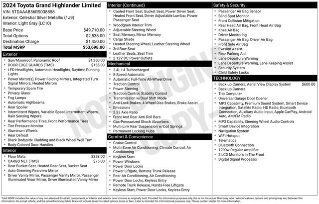 Used 2024 Toyota Grand Highlander AWD image 33