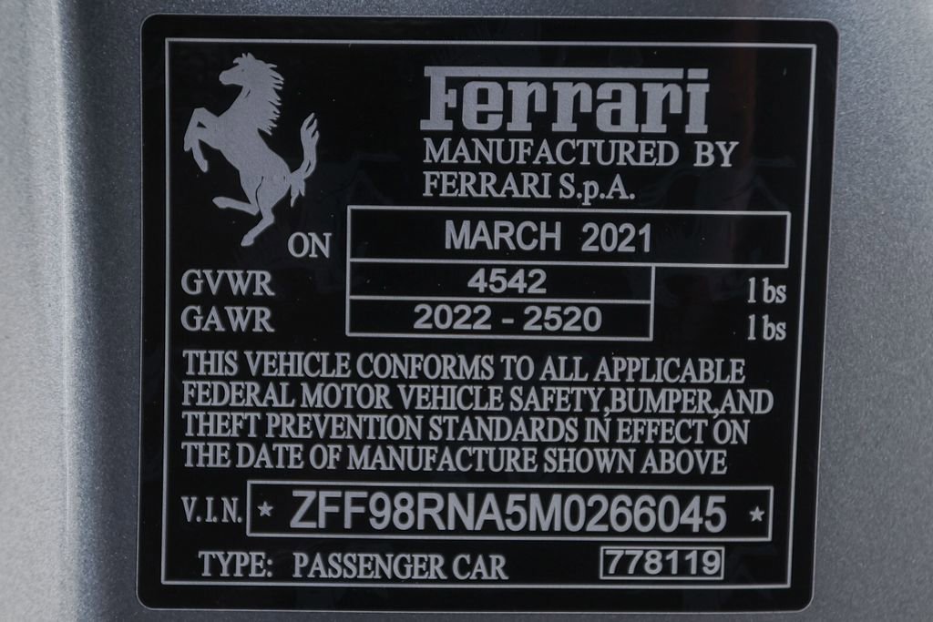 Certified 2021 Ferrari Roma RWD image 47