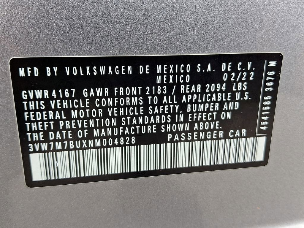 Certified 2022 Volkswagen Jetta SE w/ Panoramic Sunroof Package FWD image 28