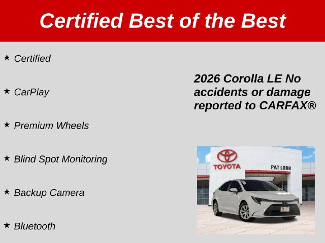 Certified 2026 Toyota Corolla LE FWD image 36