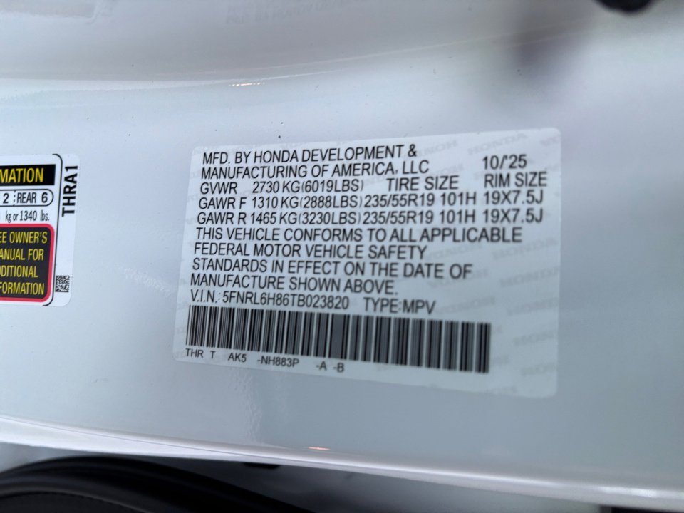 New 2026 Honda Odyssey Touring image 35