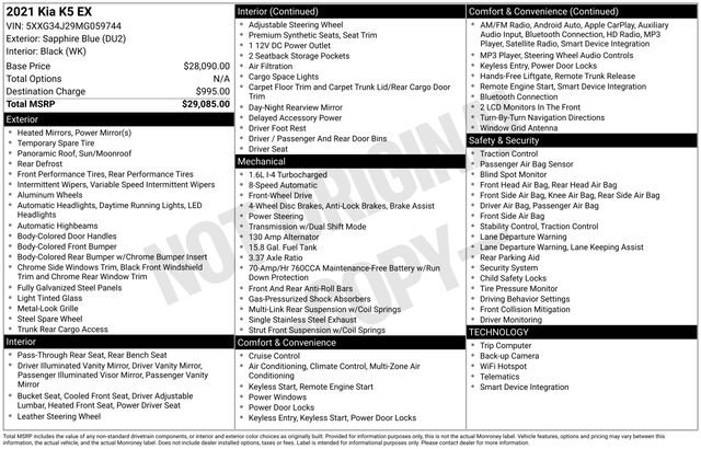 Used 2021 Kia K5 EX image 4