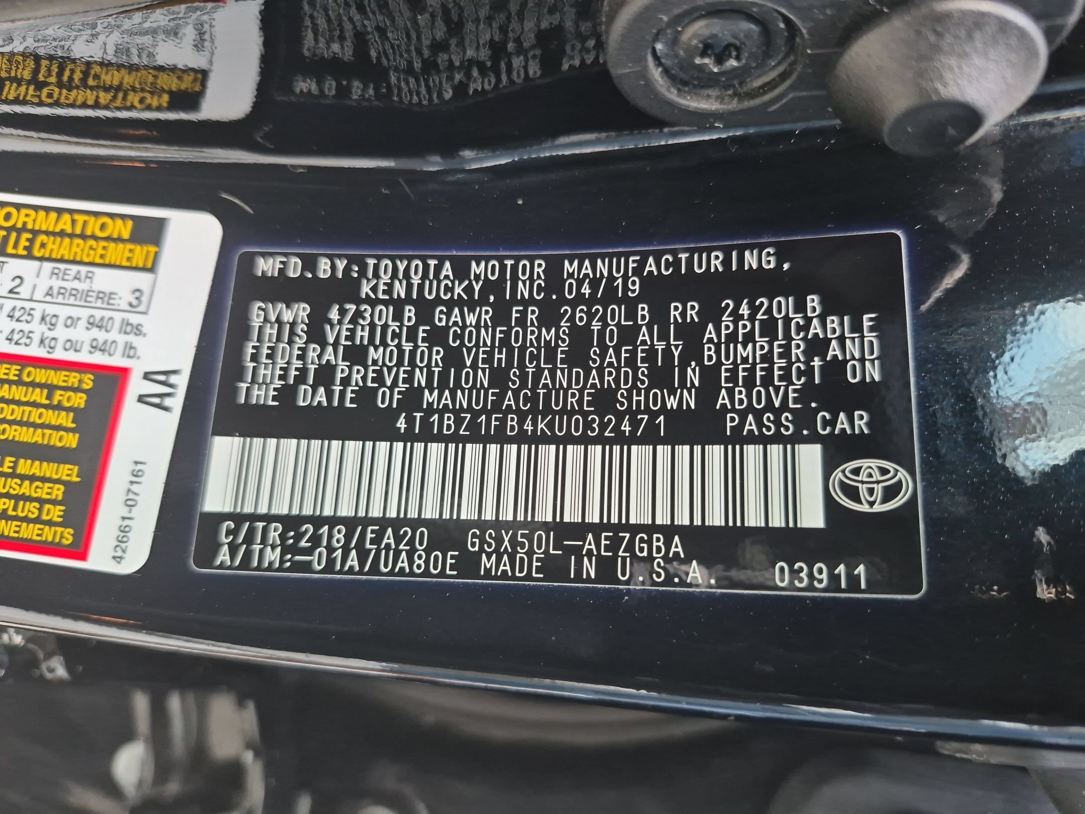 Used 2019 Toyota Avalon XLE w/ Moonroof Package FWD image 33