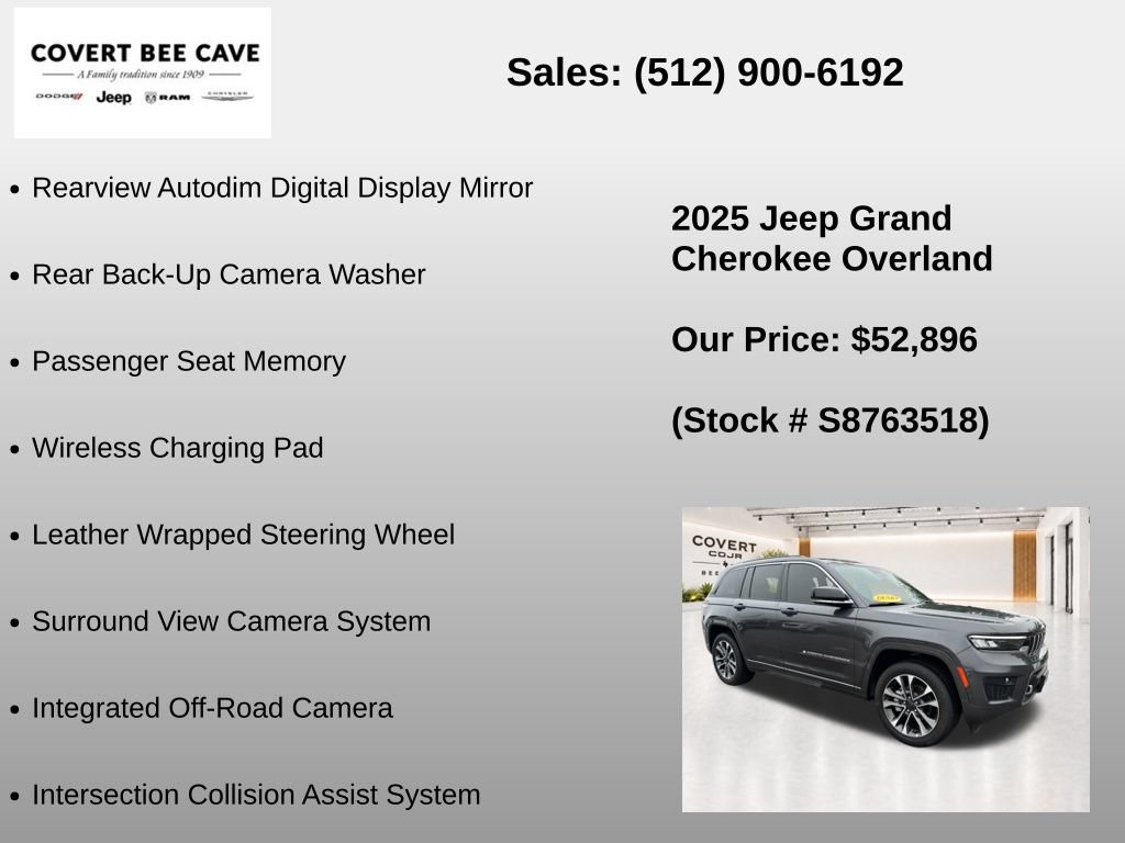 New 2025 Jeep Grand Cherokee Overland w/ Adv Protech Group III AWD/4WD image 25