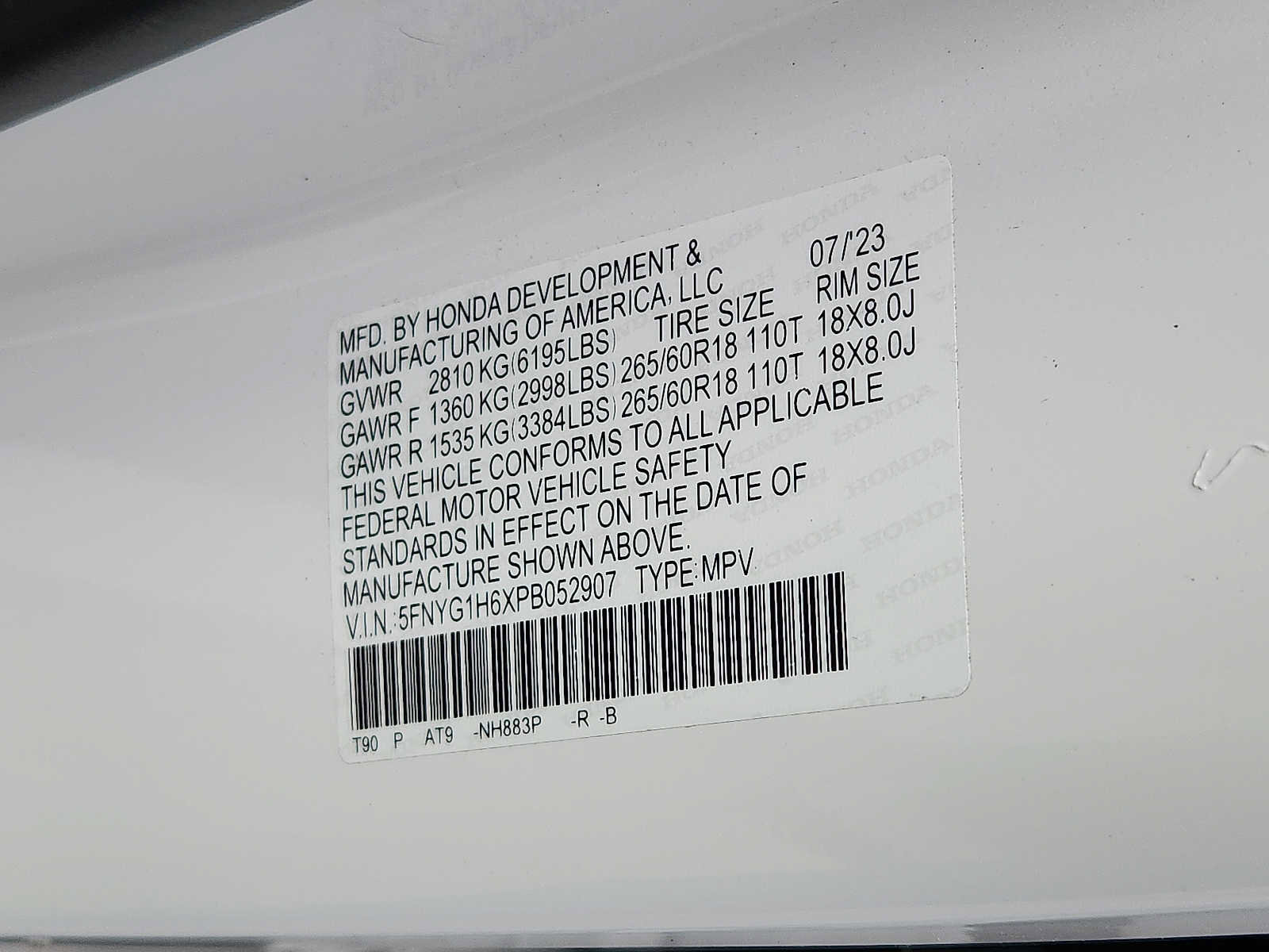Certified 2023 Honda Pilot TrailSport image 28