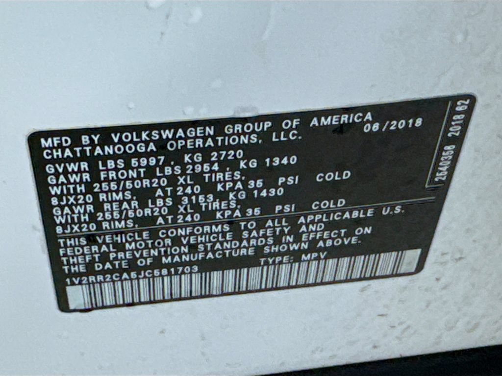 Used 2018 Volkswagen Atlas SEL w/ R-Line Package AWD/4WD image 44
