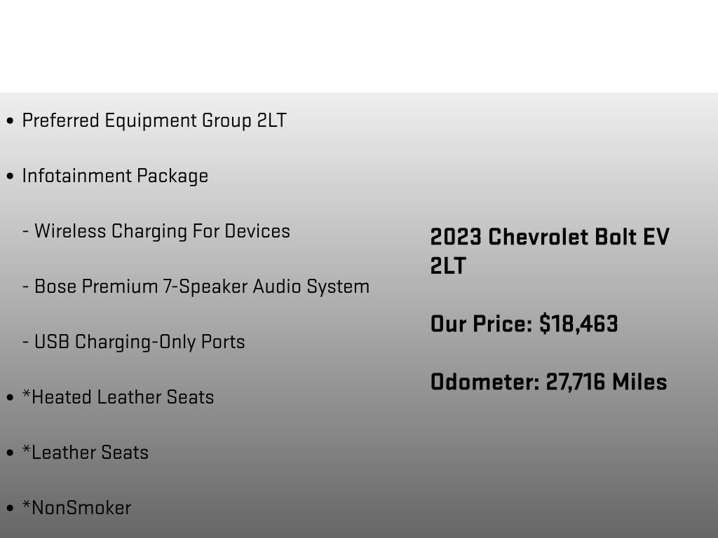 Used 2023 Chevrolet Bolt LT w/ Infotainment Package image 6