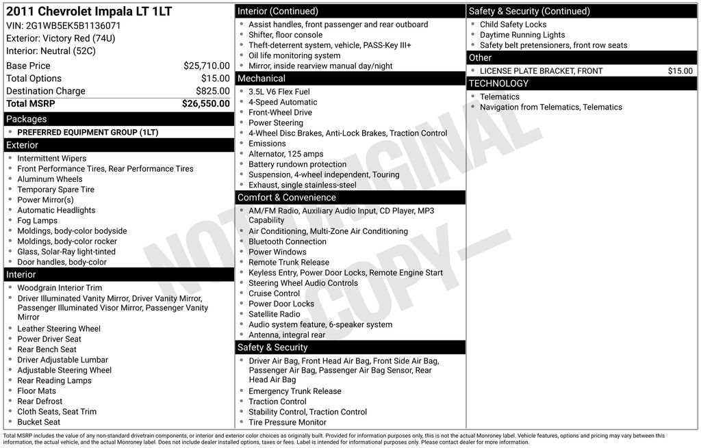 Used 2011 Chevrolet Impala LT image 24