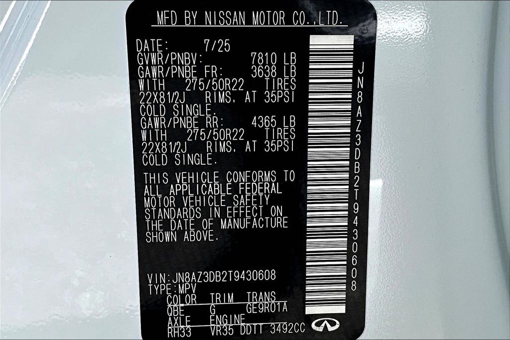 New 2026 INFINITI QX80 4WD w/ Sport Exterior Package image 18