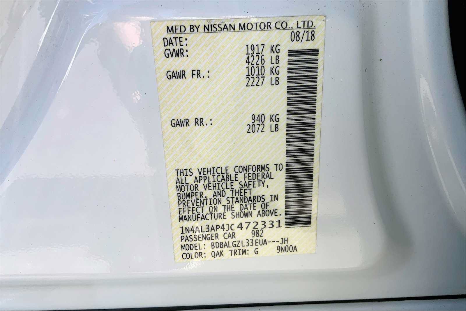 Used 2018 Nissan Altima 2.5 S w/ S Convenience Package FWD image 31