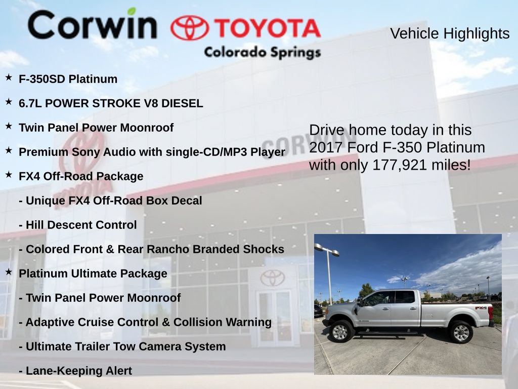 Used 2017 Ford F350 Platinum w/ Platinum Ultimate Package AWD/4WD image 7