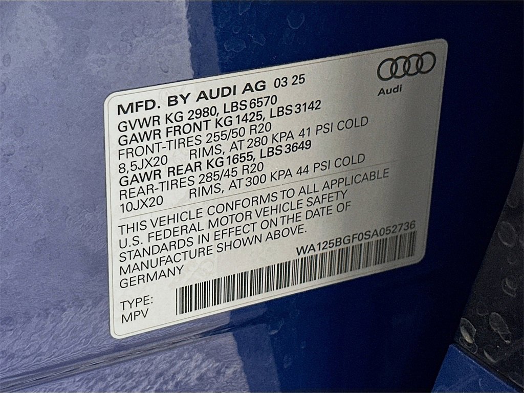 Used 2025 Audi SQ6 e-tron Premium Plus w/ Premium Plus image 23