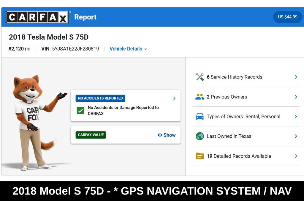 Used 2018 Tesla Model S 75D AWD/4WD image 9
