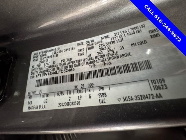 Used 2020 Ford F150 XLT w/ Equipment Group 302A Luxury image 27