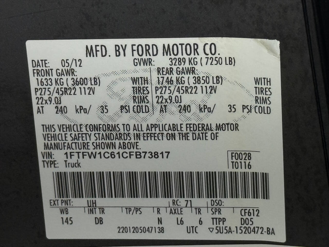 Used 2012 Ford F150 Harley-Davidson RWD image 88