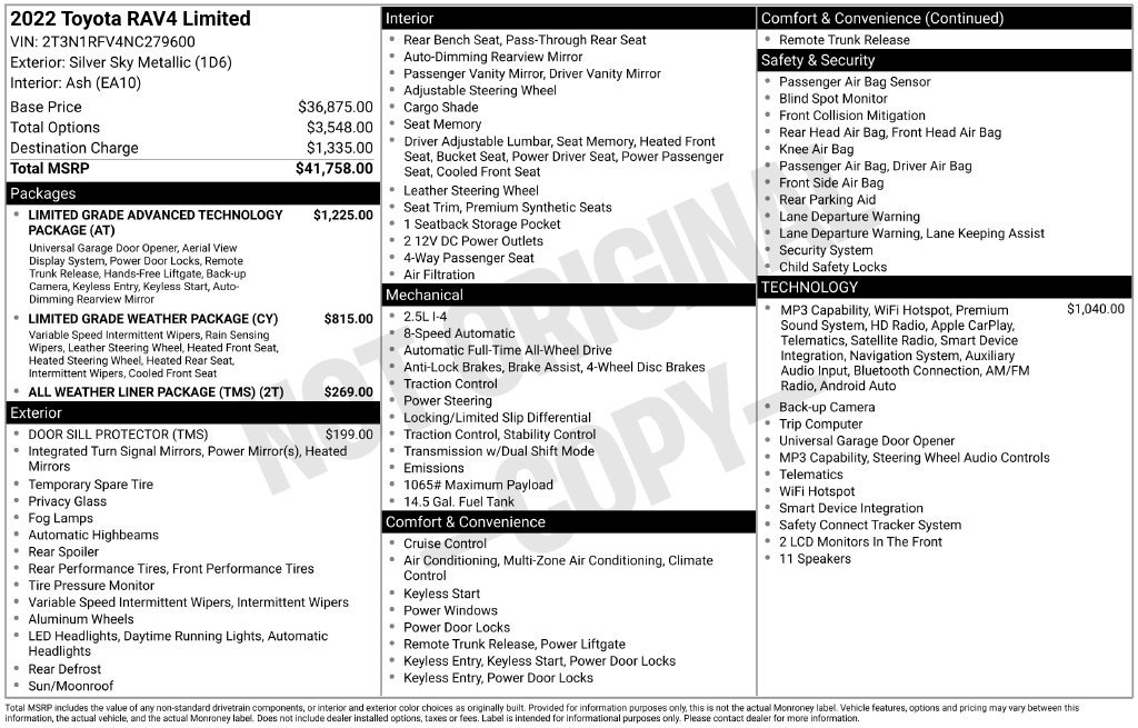 Certified 2022 Toyota RAV4 Limited AWD/4WD image 23