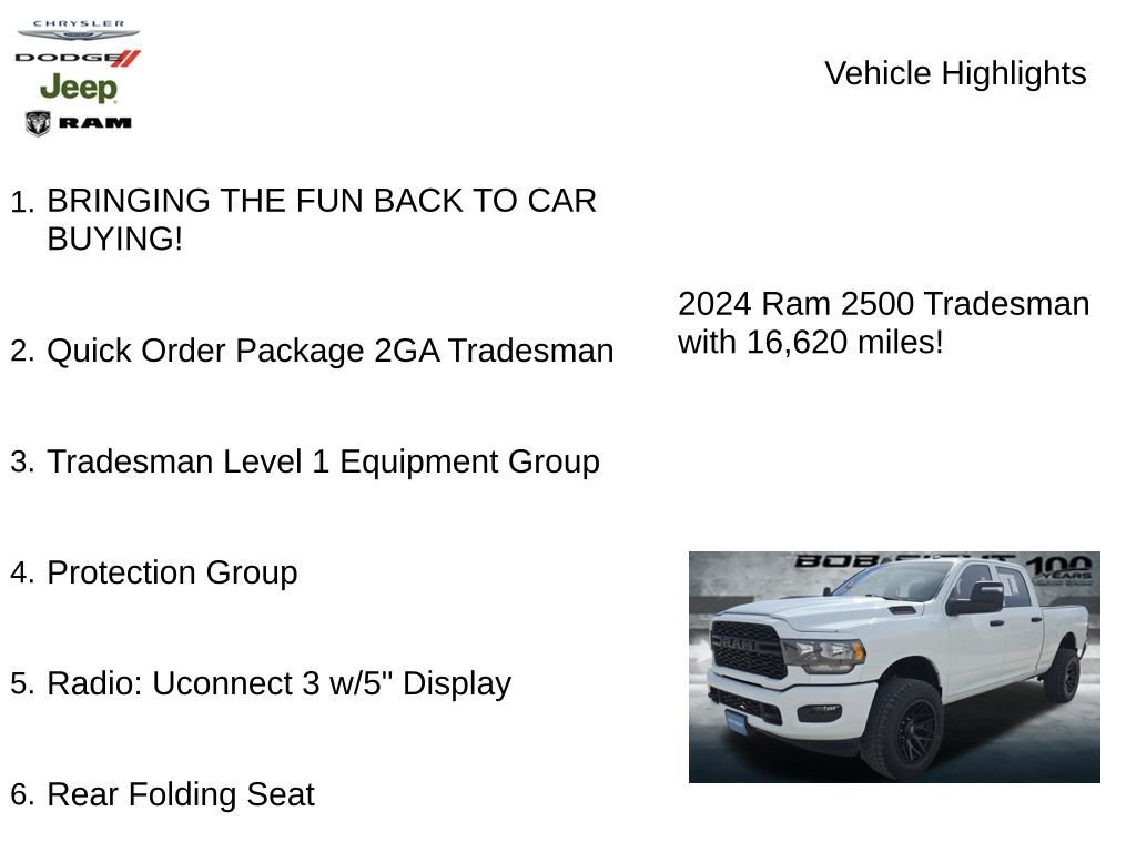 Used 2024 RAM 2500 Tradesman w/ Protection Group image 2