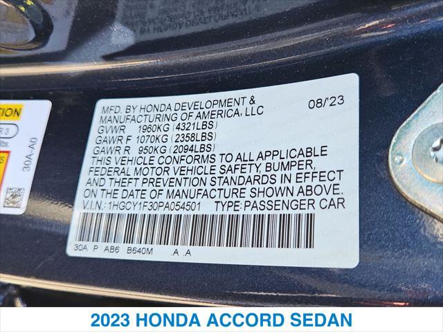 Used 2023 Honda Accord EX image 26