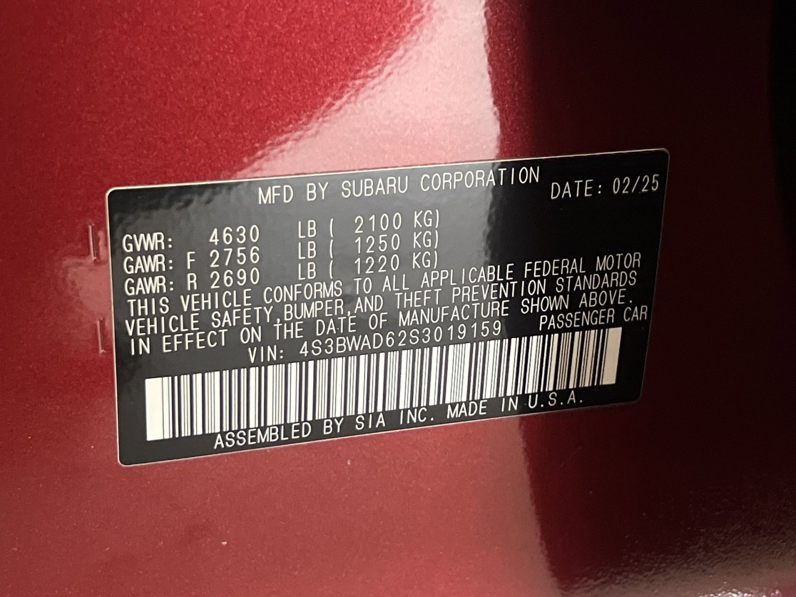 Used 2025 Subaru Legacy Premium image 40