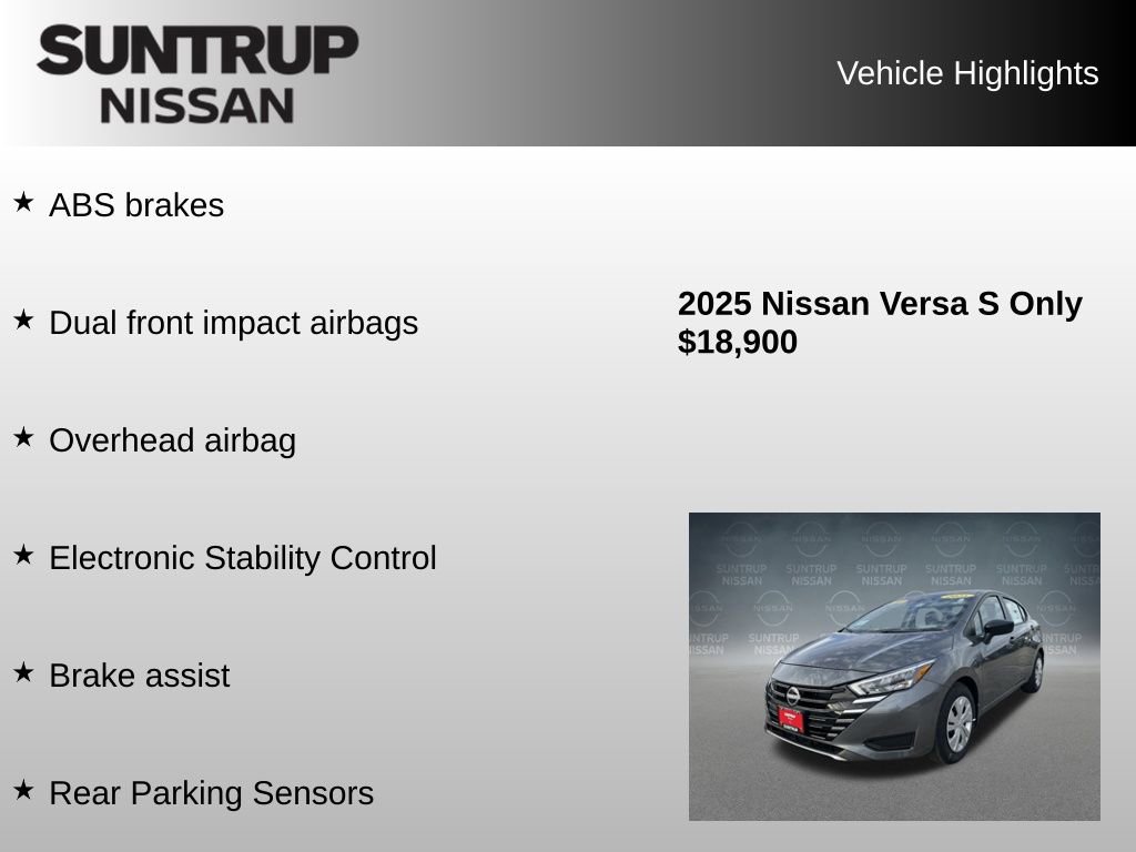 Used 2025 Nissan Versa S w/ Trunk Package image 23