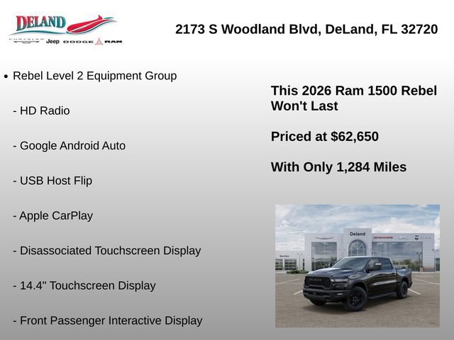 New 2026 RAM 1500 Rebel w/ Advanced Safety Group II AWD/4WD image 30
