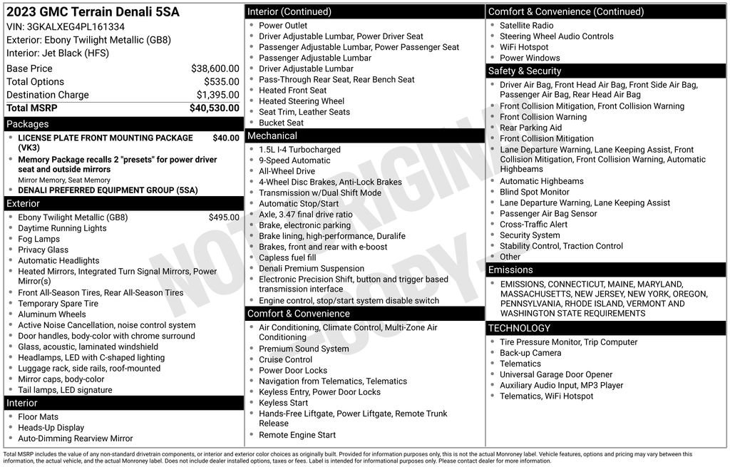 Used 2023 GMC Terrain Denali image 39