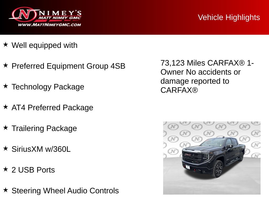 Certified 2023 GMC Sierra 1500 AT4 w/ Technology Package AWD/4WD image 6