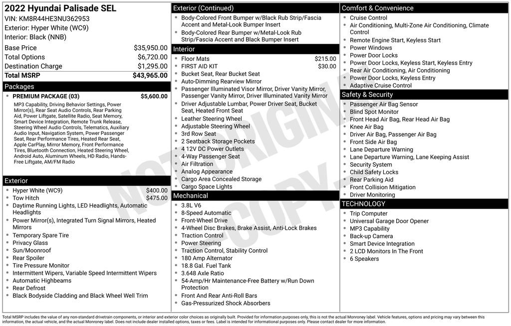 Used 2022 Hyundai Palisade SEL w/ Premium Package FWD image 6